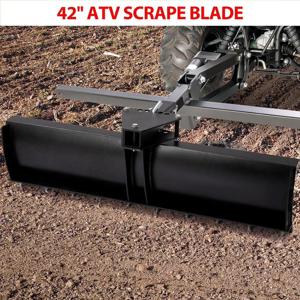 ATV Scraper Blade Implement, 2 Behind Grader Blade with 2inch Hitch Receiver,Fits for ATV UTV Implement Lift and Lawn