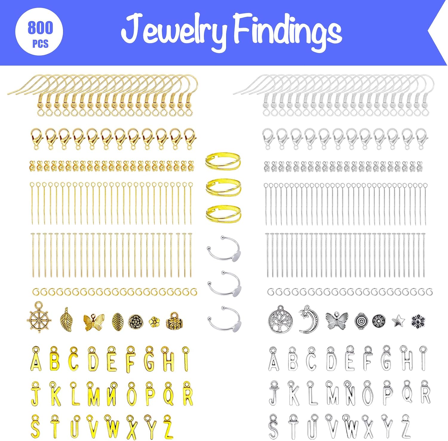 Jewelry Making Kit for Adults - 1760 PC Crystal Beads, 800 PC Jewelry Findings, DIY Bracelet, Earring