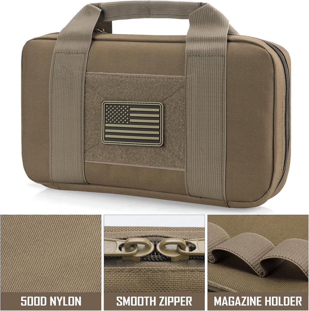 Tactical Pistol Gun Case, Padded Handgun Case Double Pistol Wallet Handgun Pistol Soft Cases Rectangle Handguns Pouches