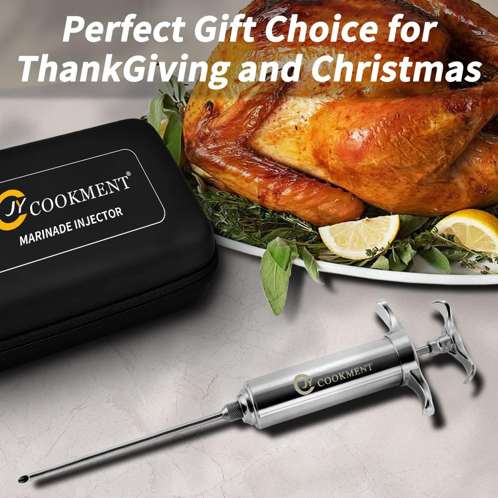 Meat Injector Syringe 2-oz Marinade Flavor Barrel 304 Stainless Steel