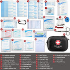 Mini First Aid Kit - 120 Piece Small Waterproof Hard Shell Medical Kit