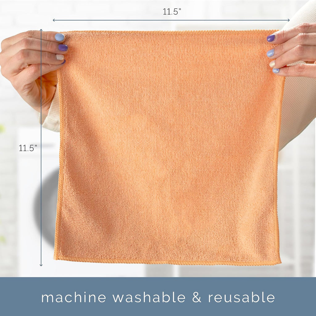 50 Pack Microfiber Cleaning Cloth, Bulk Towels for Home, Reusable Microfiber Towels for Cars, Cleaning Rags, Neutral