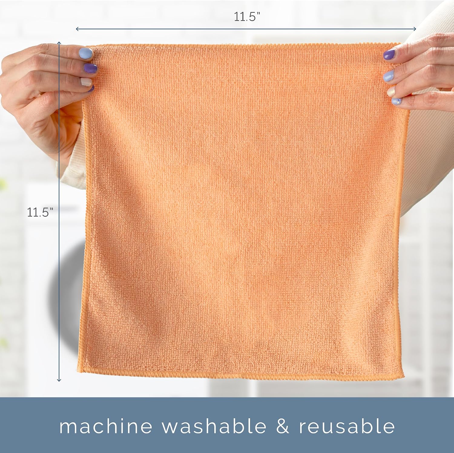 50 Pack Microfiber Cleaning Cloth, Bulk Towels for Home, Reusable Microfiber Towels for Cars, Cleaning Rags, Neutral