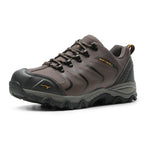 Men's Low Top Waterproof Hiking Shoes,Brown/Black/Tan,6.5