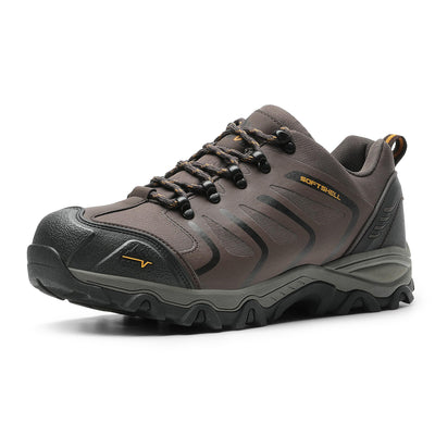 Men's Low Top Waterproof Hiking Shoes,Brown/Black/Tan,6.5