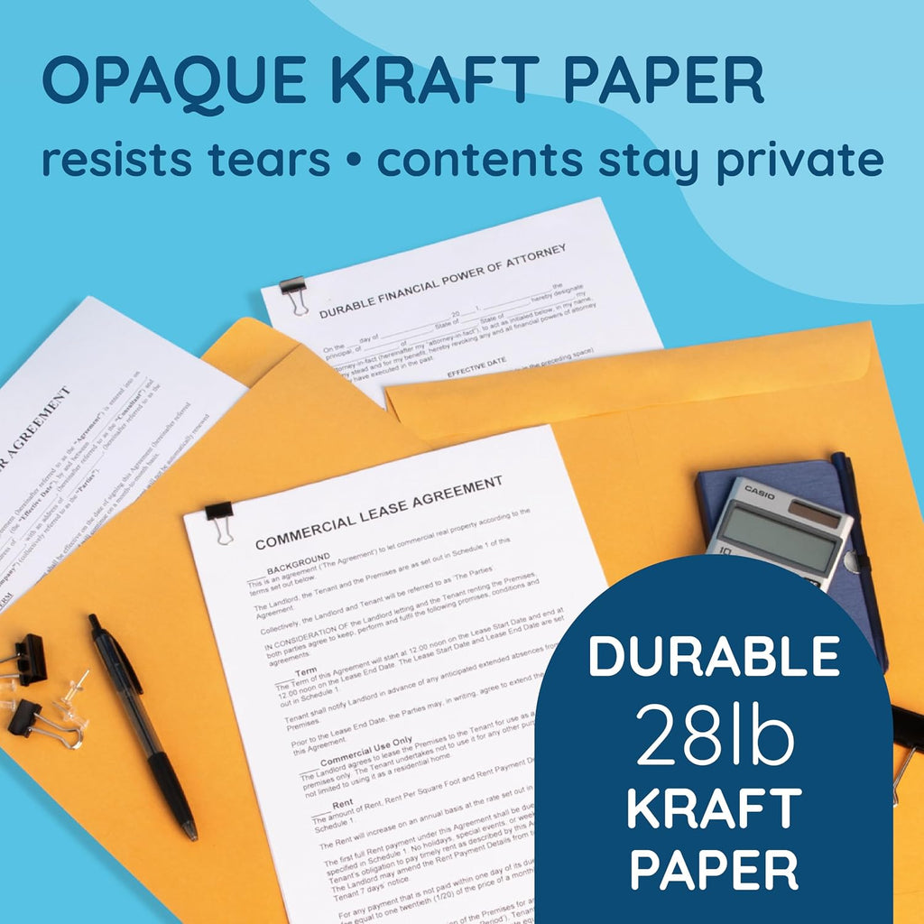 50 12" x 15.5" Kraft Catalog Envelopes, Self Seal