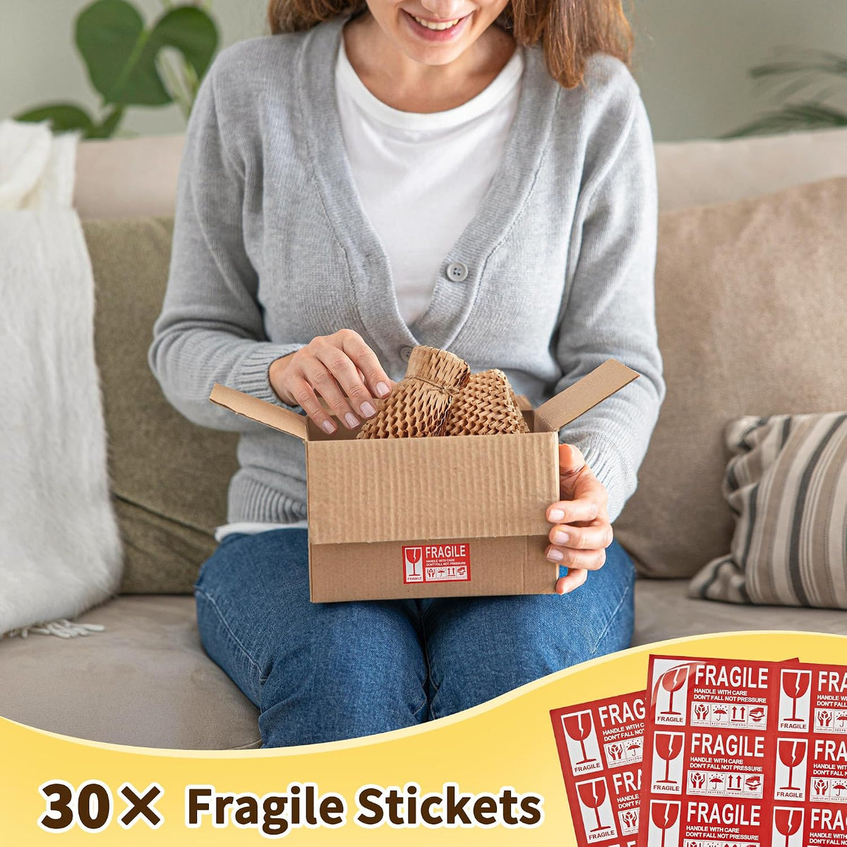 Honeycomb Packing Paper, 15" x 200' Packing Wrap Roll for Packing