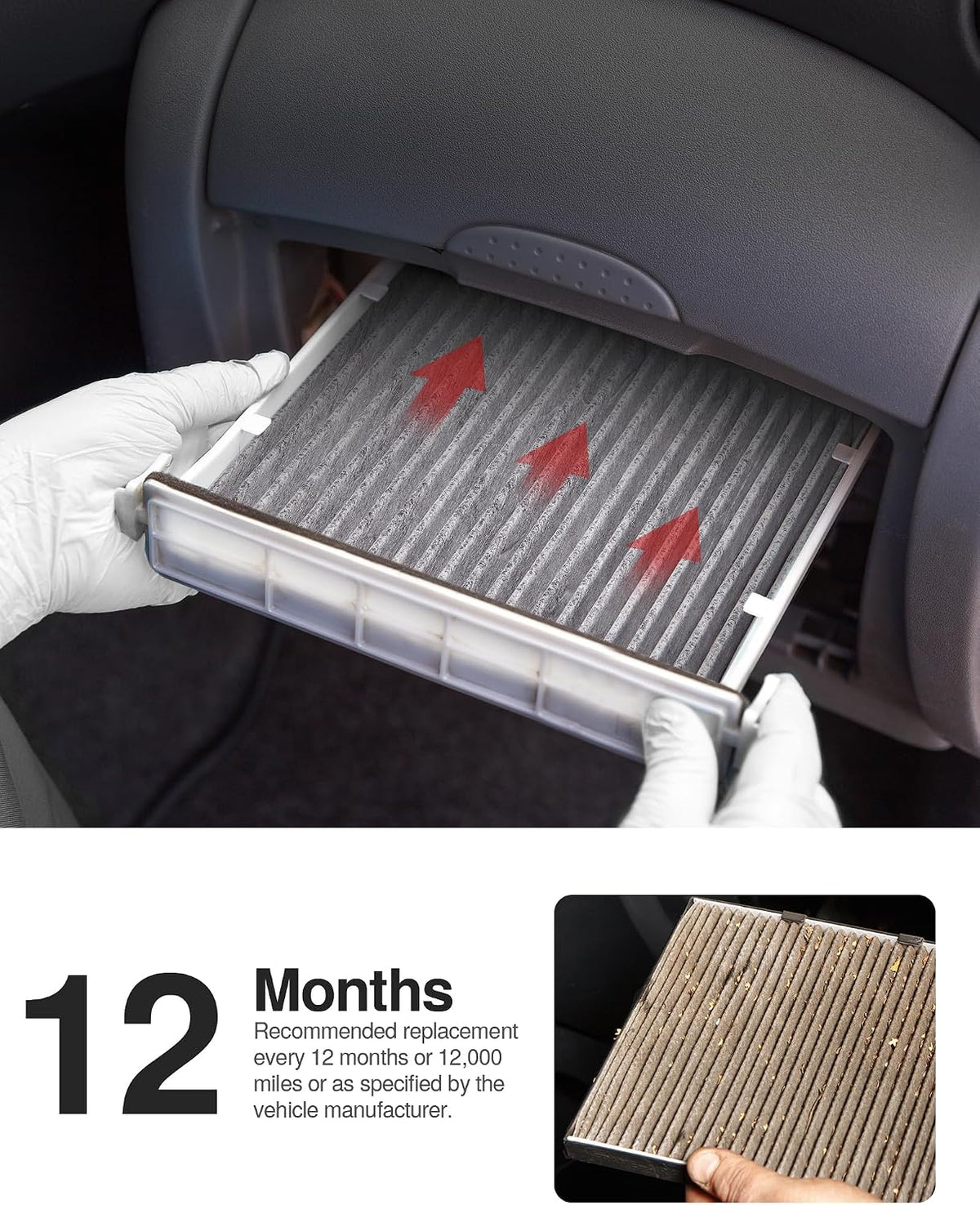 Puroma 1 Cabin Air Filter Activated Carbon for CP134 CF10134 Honda Acura