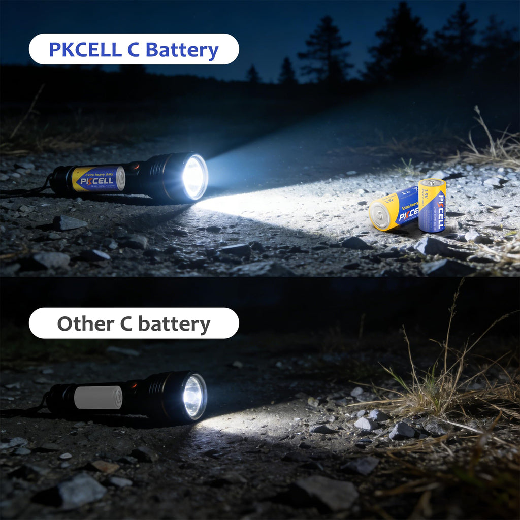 12 Pack C Batteries, R14P 1.5V C Size Carbon Zinc Battery
