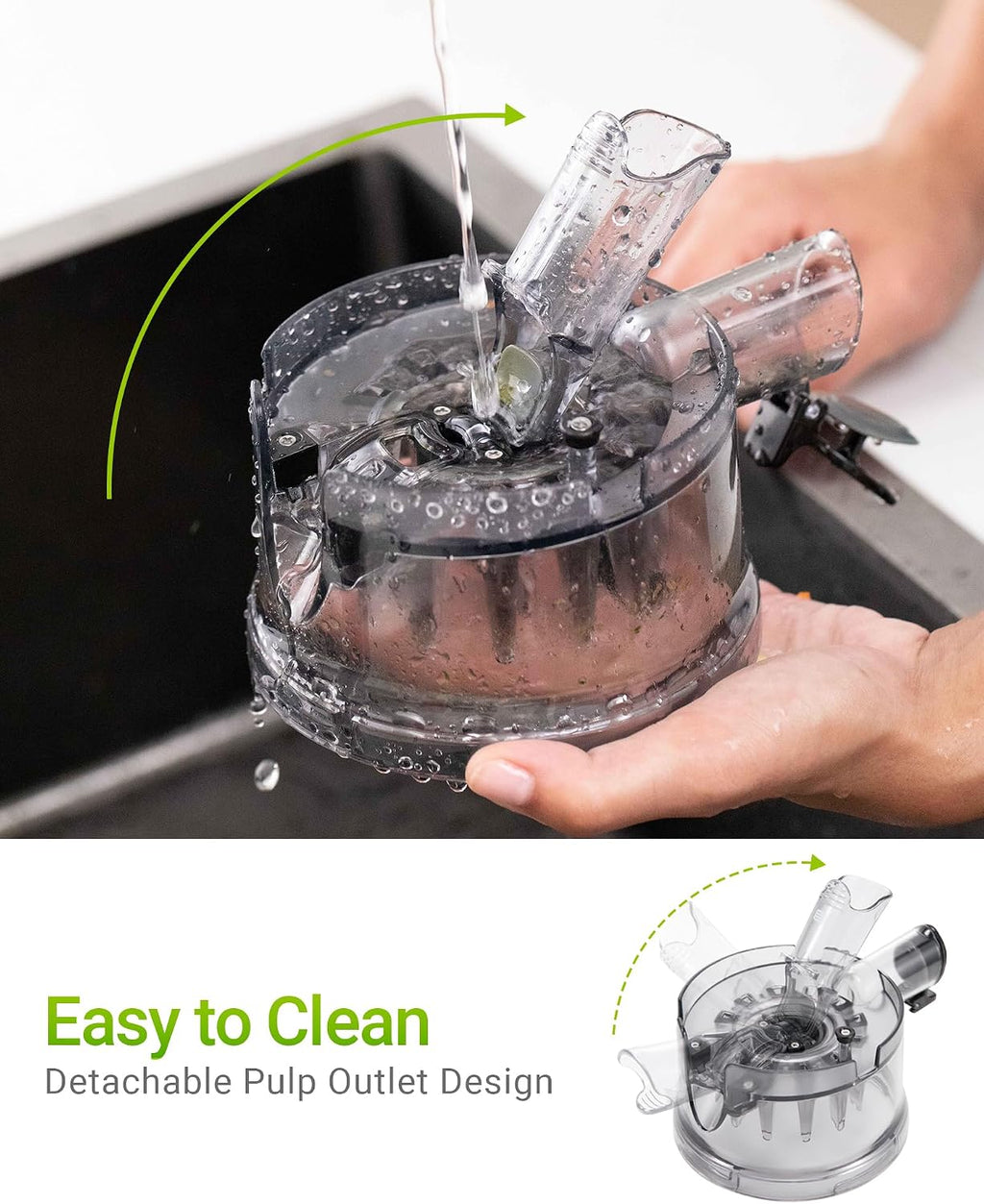 Juicer Machines, Cold Press Juicer with 5.8" Extra Large Feed Chute Fit Whole Fruits & Vegetables Easy to Clean, High