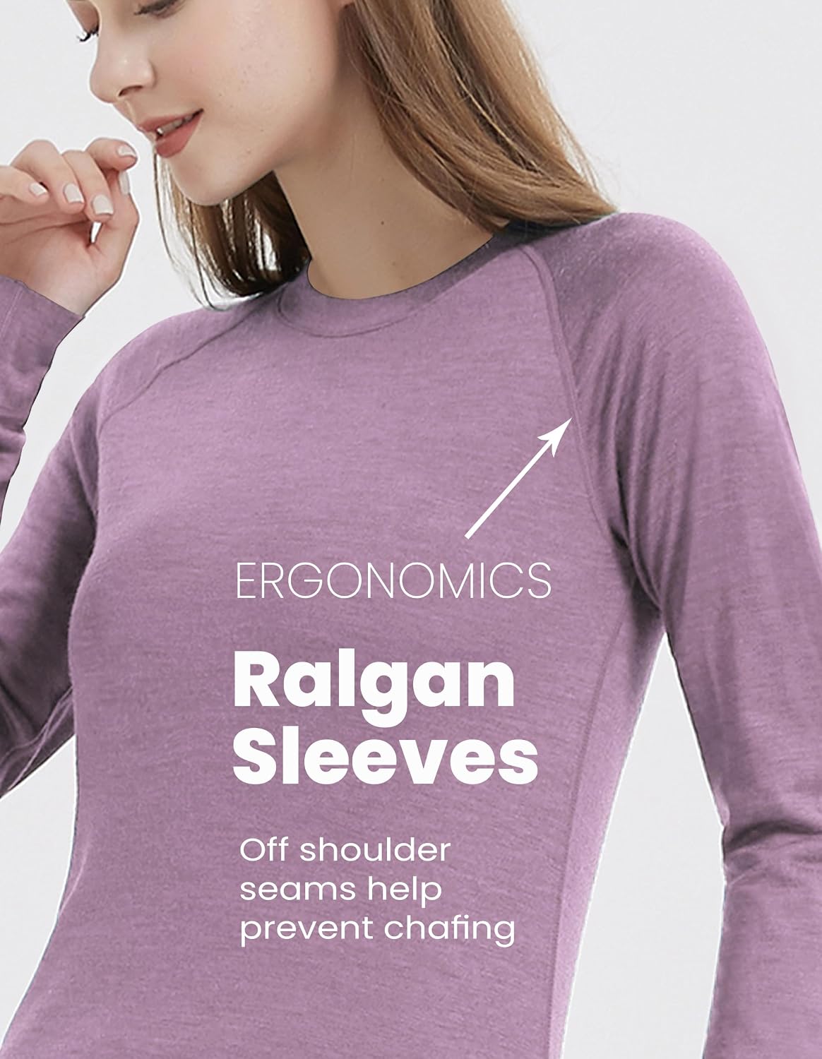 Womens 100% Merino Wool Base Layer Set Active Thermals | Thermal Underwear for Women, Winter Long Johns, Cold Weather