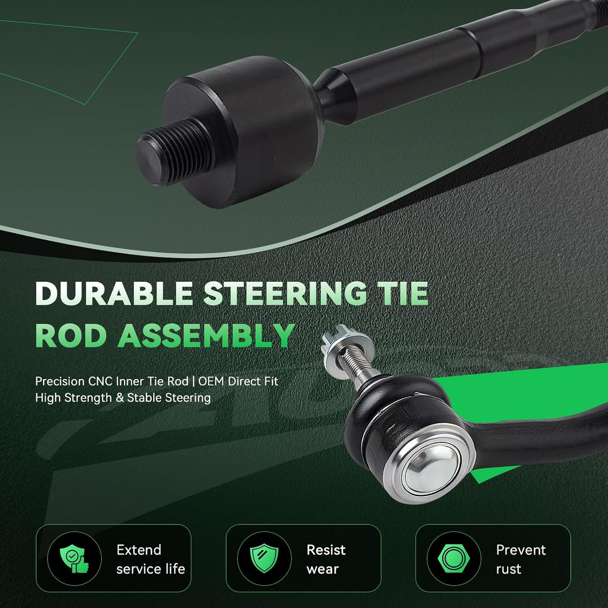 AUQDD 8Pcs Tie Rod Ends Kit Fit for 2013-2018 Ni-ssan Altima, 16-23 Maxima