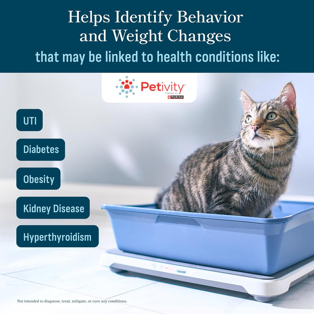 Purina Petivity Smart Litter Box Monitor Cat Weight Scale & Health Tracker - Monitor Litter Habits, Track Weight