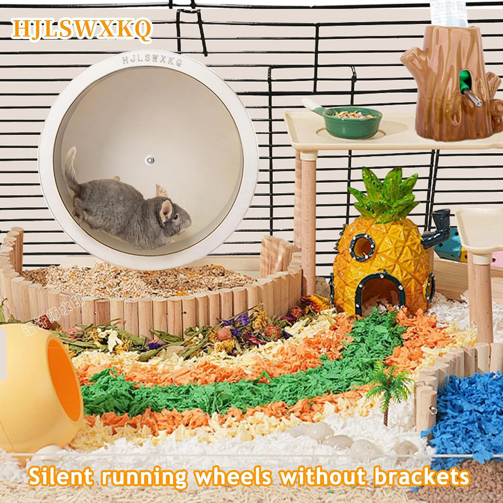 12 inch Wall Mount Wooden Hamster Wheel，Removable Washable Track