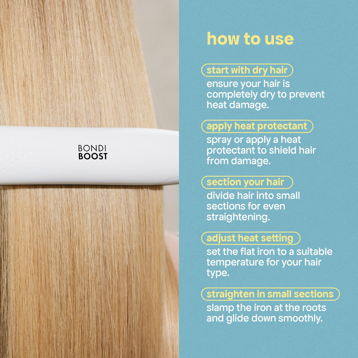Aloe Plated Flat Iron, 1 Inch
