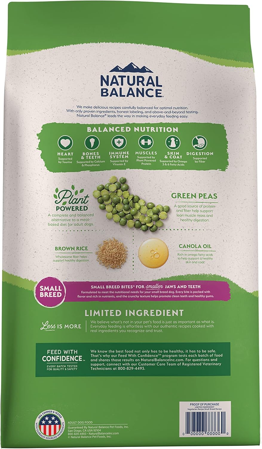 Limited Ingredient Dog Food, Small Breed, Vegetarian, 4 lb