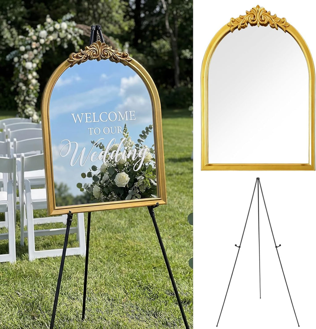 Wedding Mirror Seating Chart with Easel Stand, 18 x 23 in