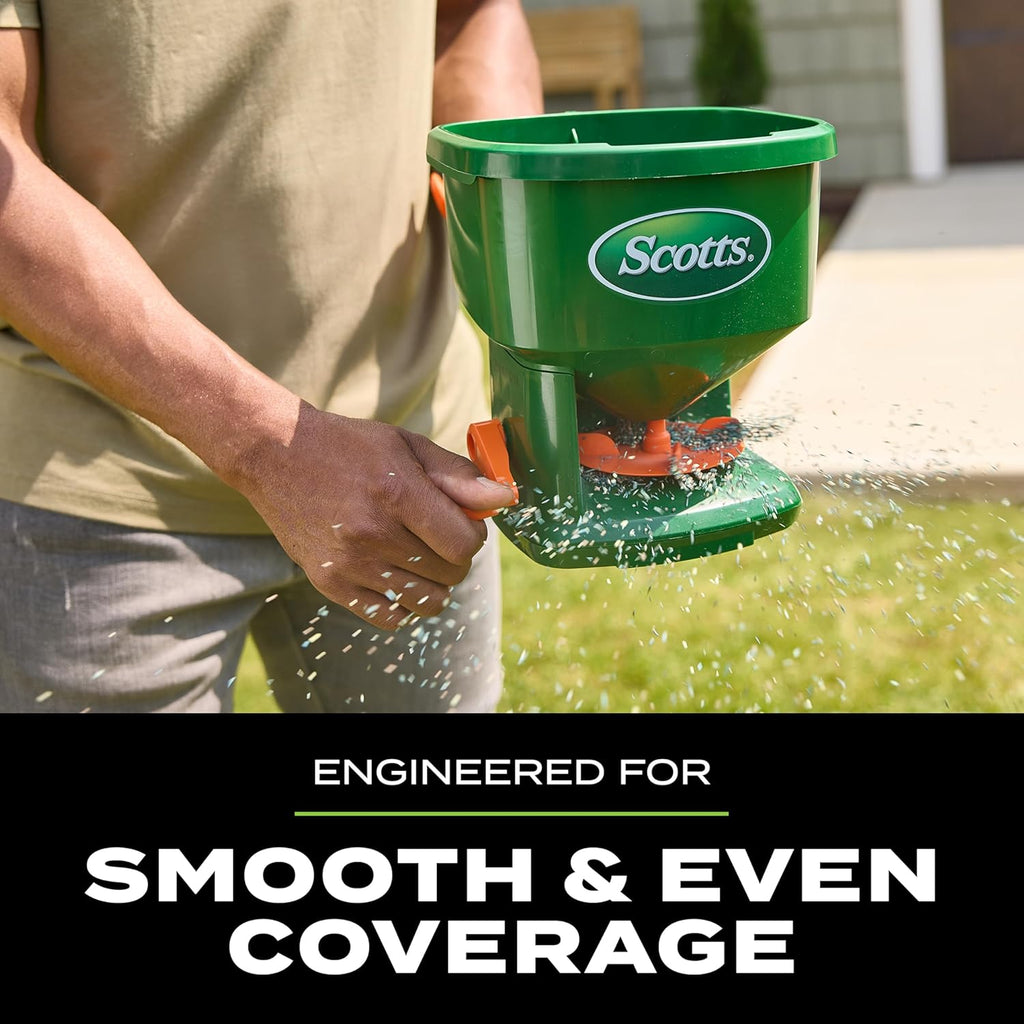 Whirl Hand-Powered Spreader | For Grass Seed, Lawn Fertilizers, Salt, and Ice Melt, Handheld Spreader Holds up to