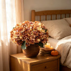 6Pcs Hydrangea Artificial Flowers Fall Flower,Autumn Yellow