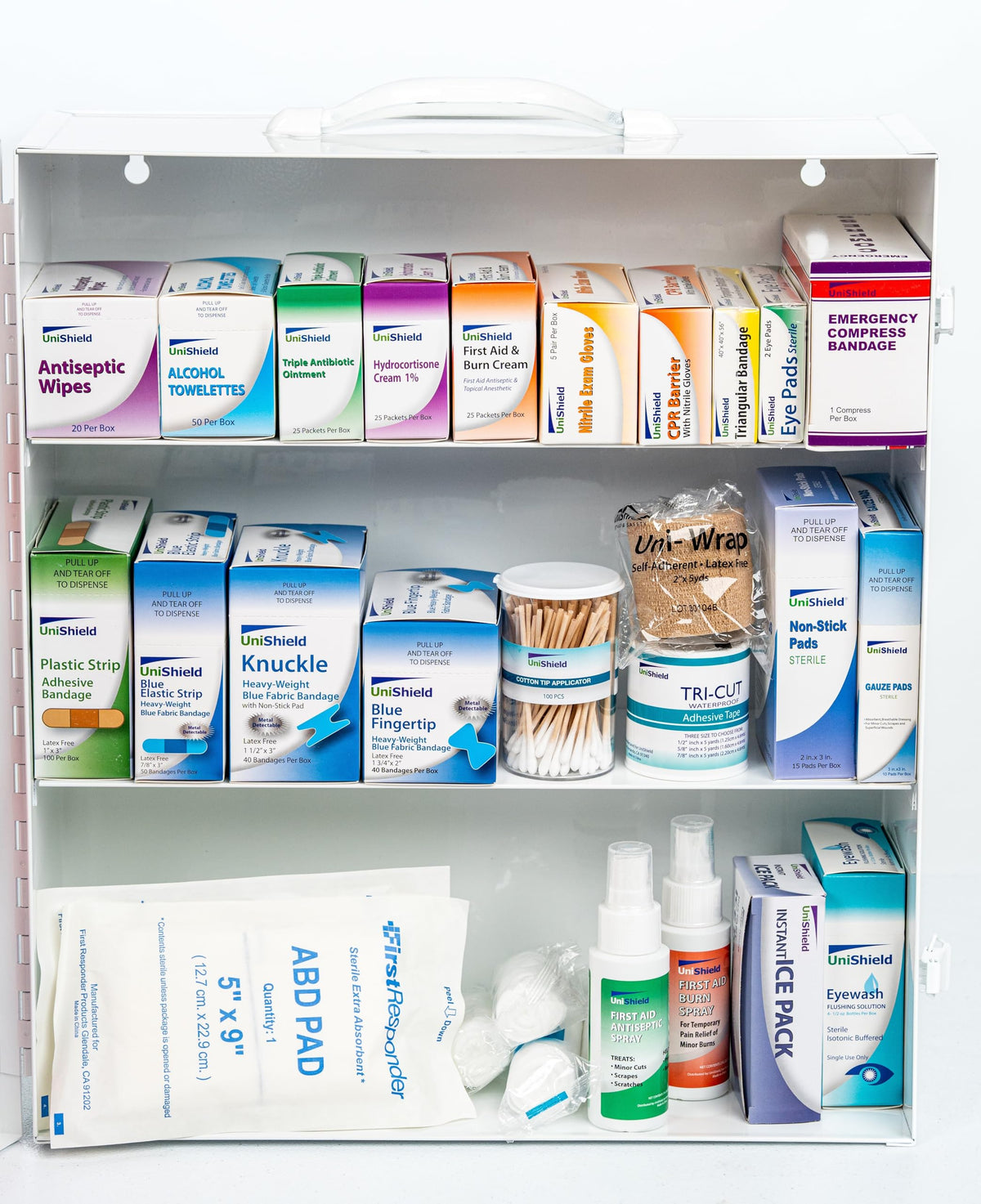 Restaurant Metal First Aid Cabinet, Wall Mountable (Class A Without Tablets, 3 Shelf)
