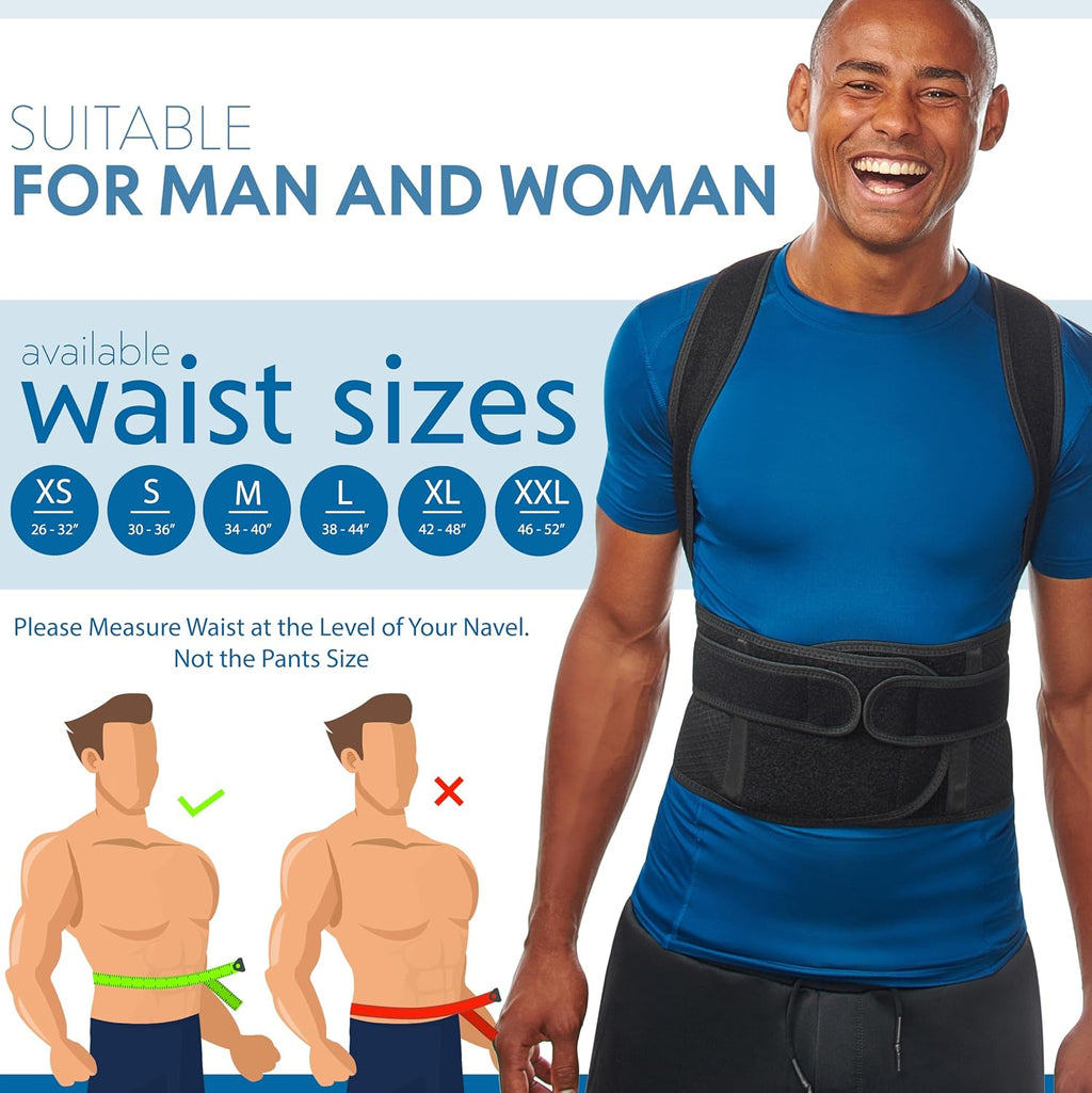 Posture Corrector for Men and Women, Full Back Support Brace