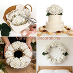 6pcs White Hydrangea Artificial Flowers Silk Fake Hydrangeas