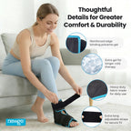 Foot Ice Pack Wrap, Cold Compression for Plantar Fasciitis, Black