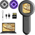 Pocket Digital Microscope Magnifying Glass with Light for Kids and Adults | 100X Handheld Pocket Size Jewelers Loupe