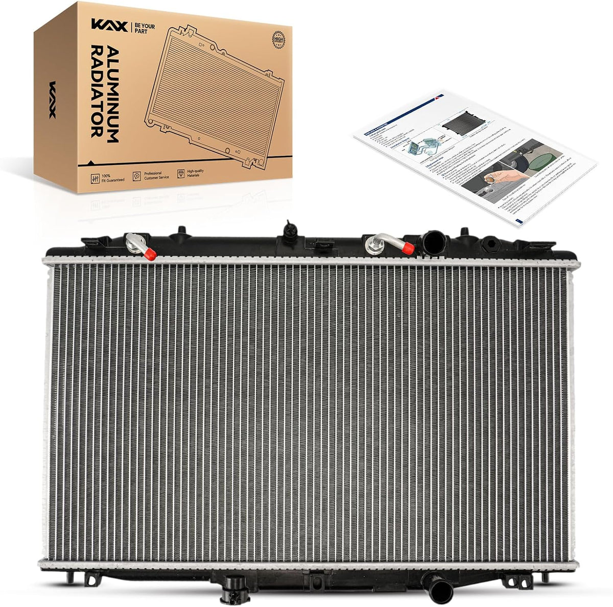 KAX CU2797 Engine Radiator, Compatible with 2003-2007 Accord 2.4L(2005-2007 Den so Design ONLY)