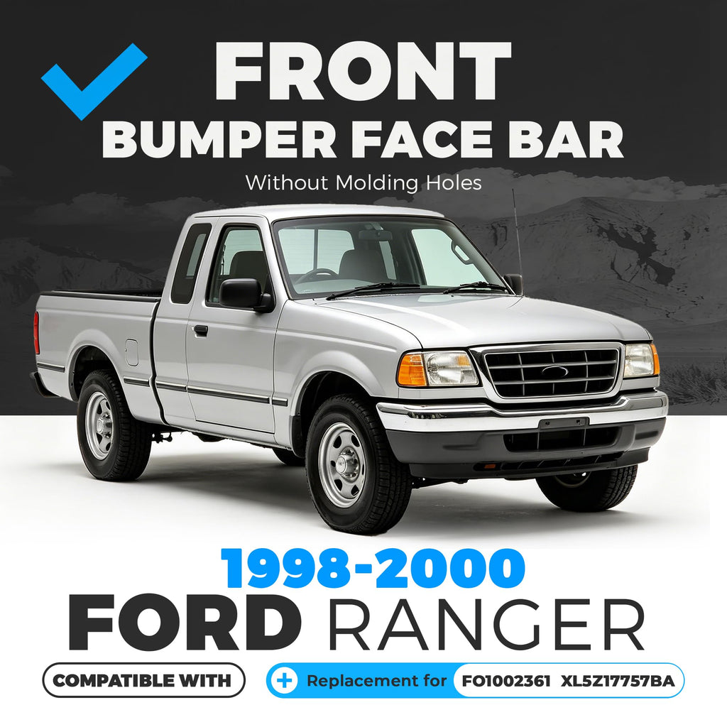 ALMULOO Bumper Face Bar Compatible with 1998-2000 Ranger