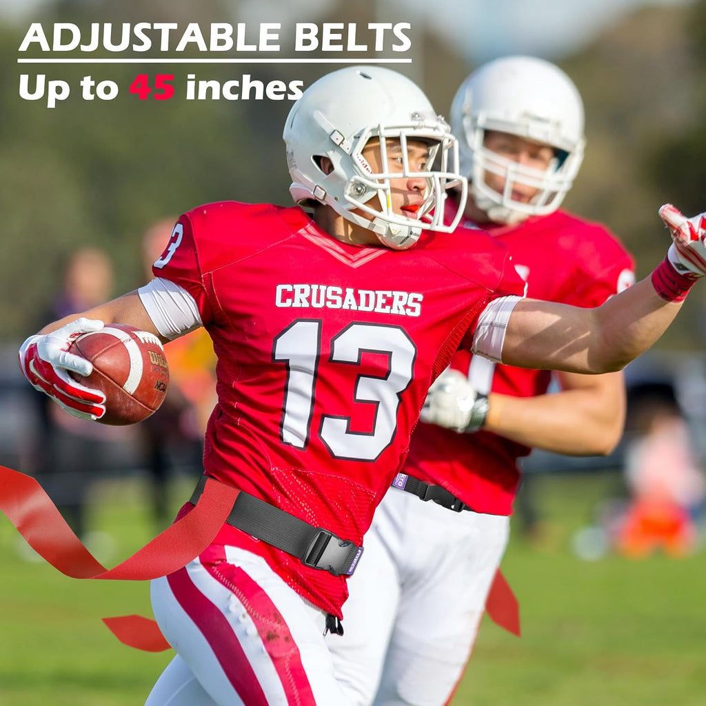 Flag Football Belts, 14 Player Adjustable Flag Football Sets for Sports Training Competition