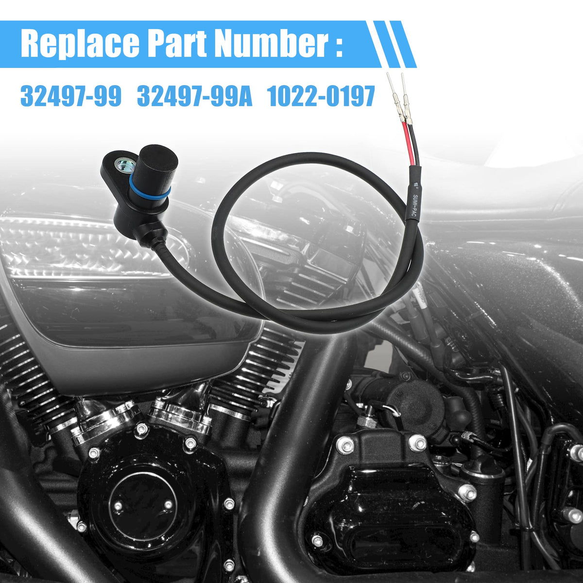 X AUTOHAUX Crank Crankshaft Position Sensor for Harley Touring Dyna Electra