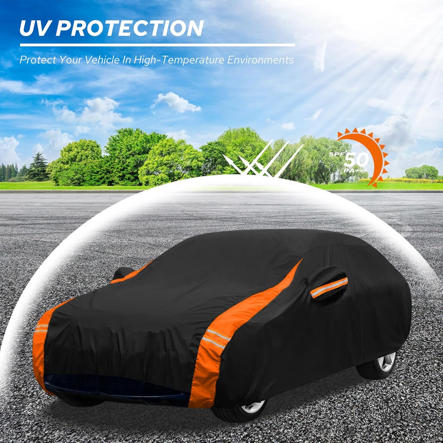 10-Layer Compatible with Tesla Model Y Car Cover Waterproof All Weather for Automobiles, Outdoor Full Cover Soft