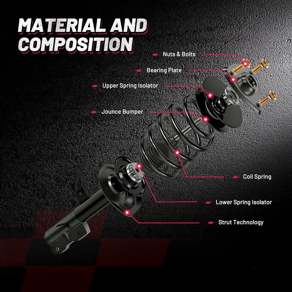 BDFHYK Front Struts Rear Shocks Kit Fit for Hyundai Elantra 2011-2016