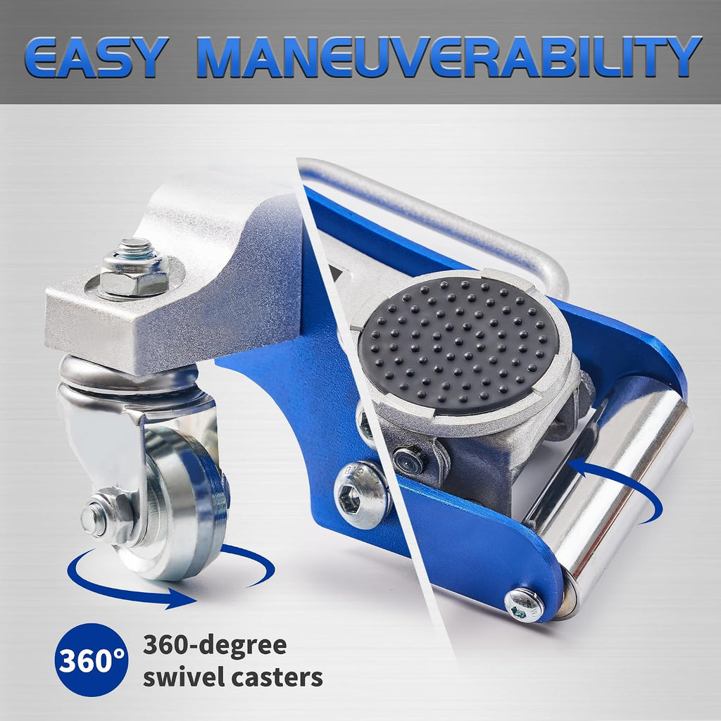 2 Ton Low Profile Floor Jack, Aluminum Steel Car Jack, Blue