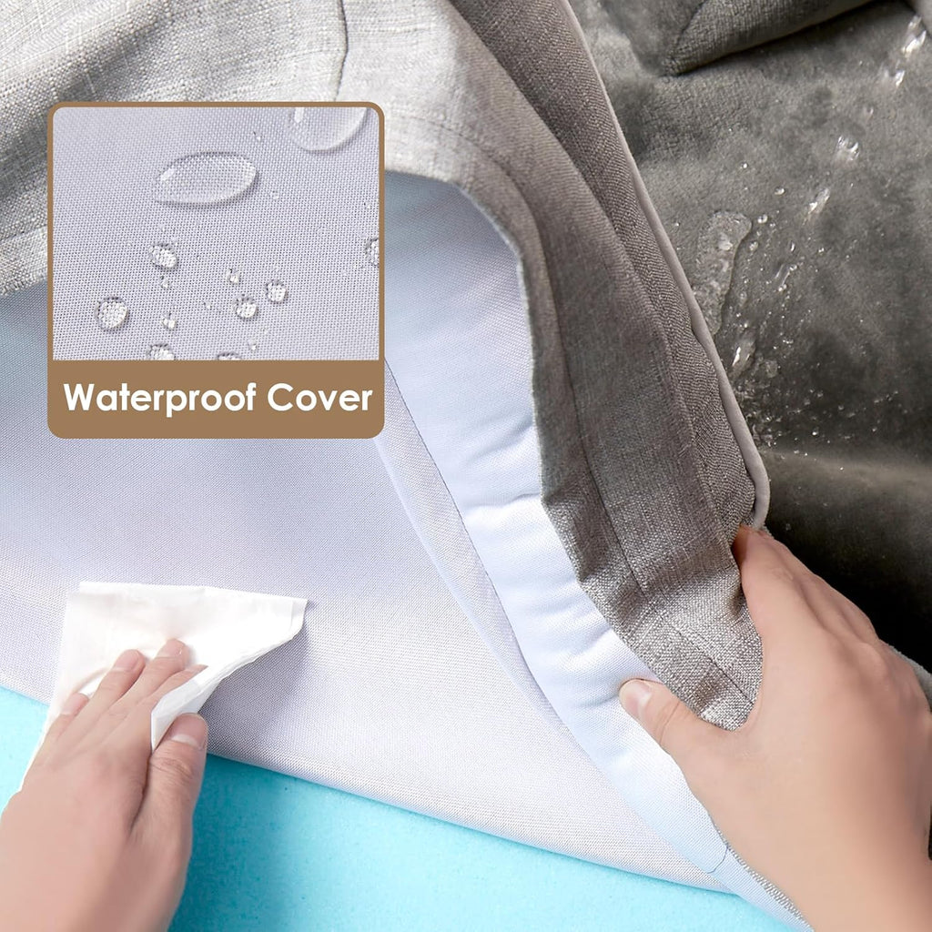 Orthopedic Dog Beds for Extra Large Dogs 44x32Inch, Waterproof Memory Foam XL Pet Bed with Sides, Non-Slip and