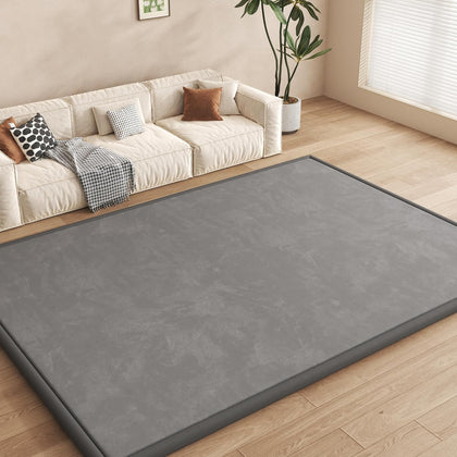 Baby Play Mat for Floor, 1.3'' Thick Memory Foam Tummy Time Mat - Super Soft Coral Velvet Nursery Rug with Non-Slip