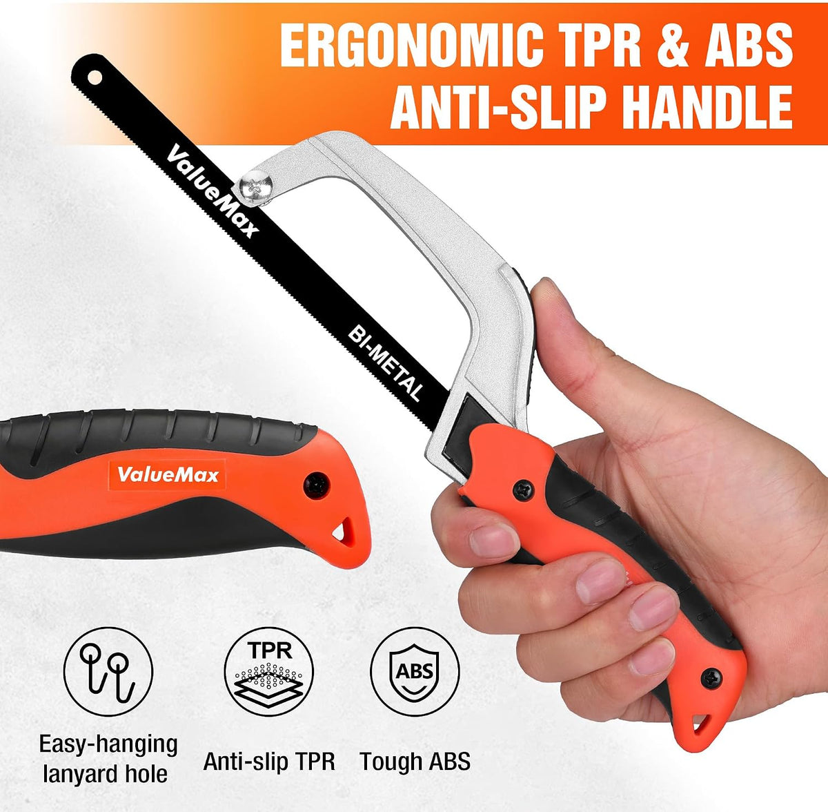 ValueMax Mini Hack Saw with Extra 1 Piece Bi-Metal 10 Inch Blade