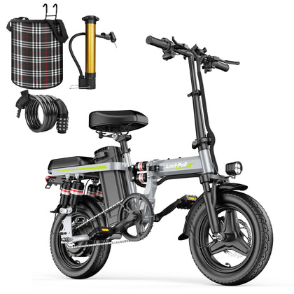 Foldable Ebike for Adults, 2000W/1000W, 40/28MPH, 52V 25Ah, 48V 13Ah, 60-80 Miles Range Folding E-Bike, Commuter