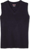 Boys' V-Neck Sweater Vest, Navy, M (8)