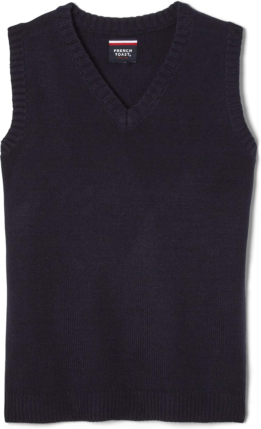 Boys' V-Neck Sweater Vest, Navy, M (8)