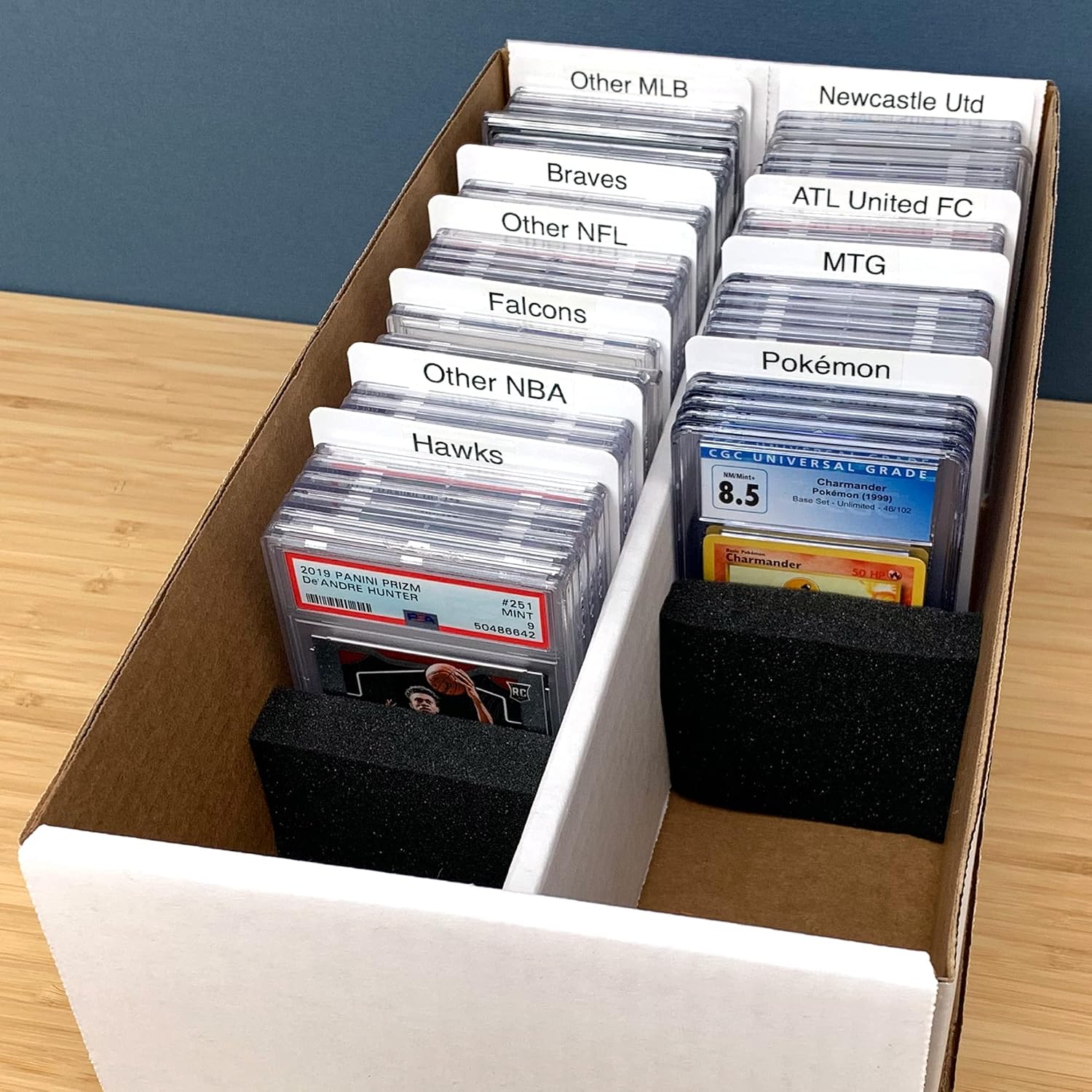 Graded Trading Card Dividers - 10 ct | Archival Quality, Write-On Index Tab, 3 1/4 X 5 11/16 Inches | Fits Graded