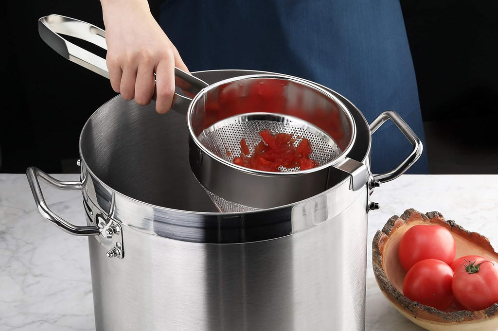 New Star Foodservice 42566 Stainless Steel China Cap Strainer Set, 3-Piece