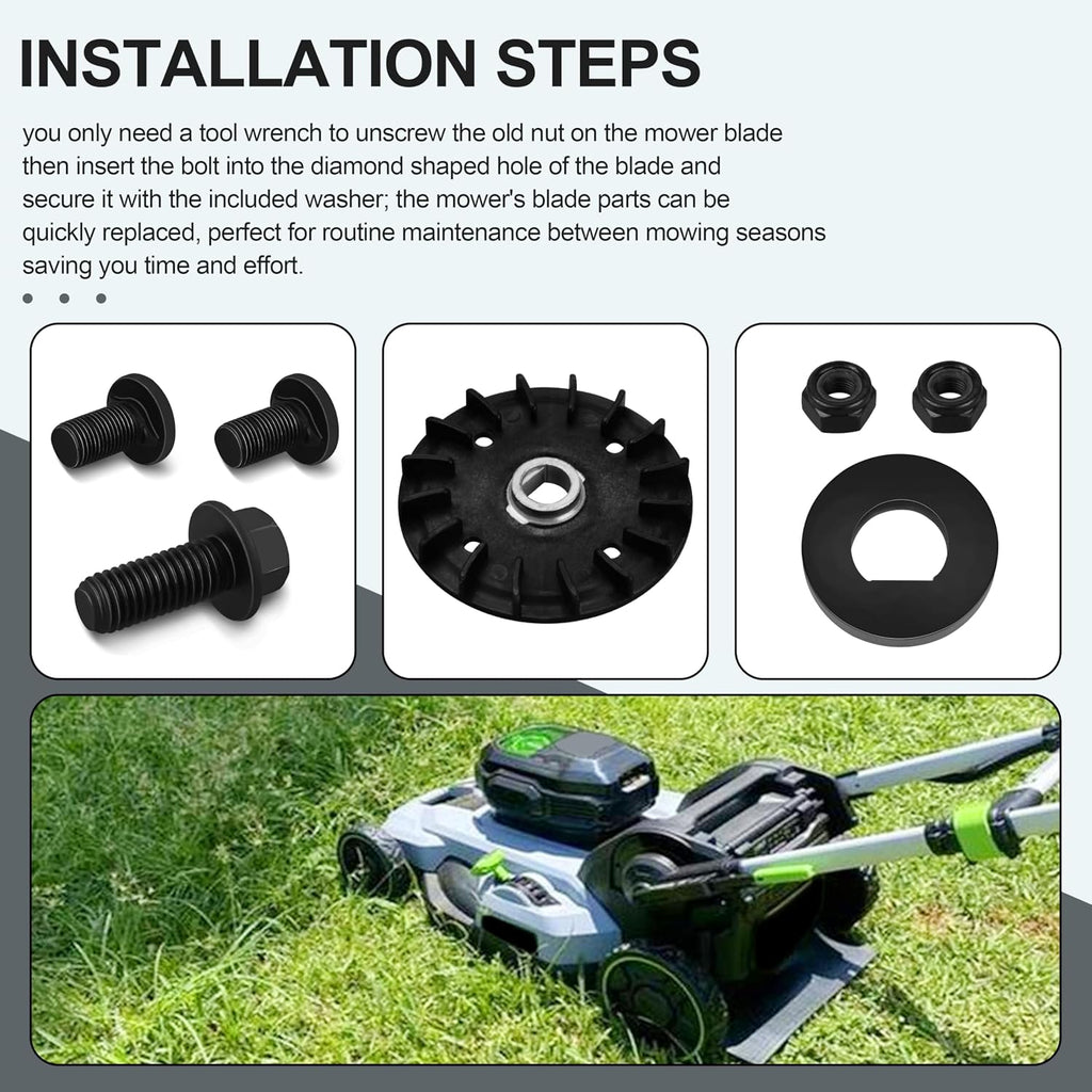 Lawn Mower Blade Part Kit for EGO Power+ Dual Blades on LM2130SP, LM2150SP | LM2160SP 21" Select Cut Lawn Mowers(Part