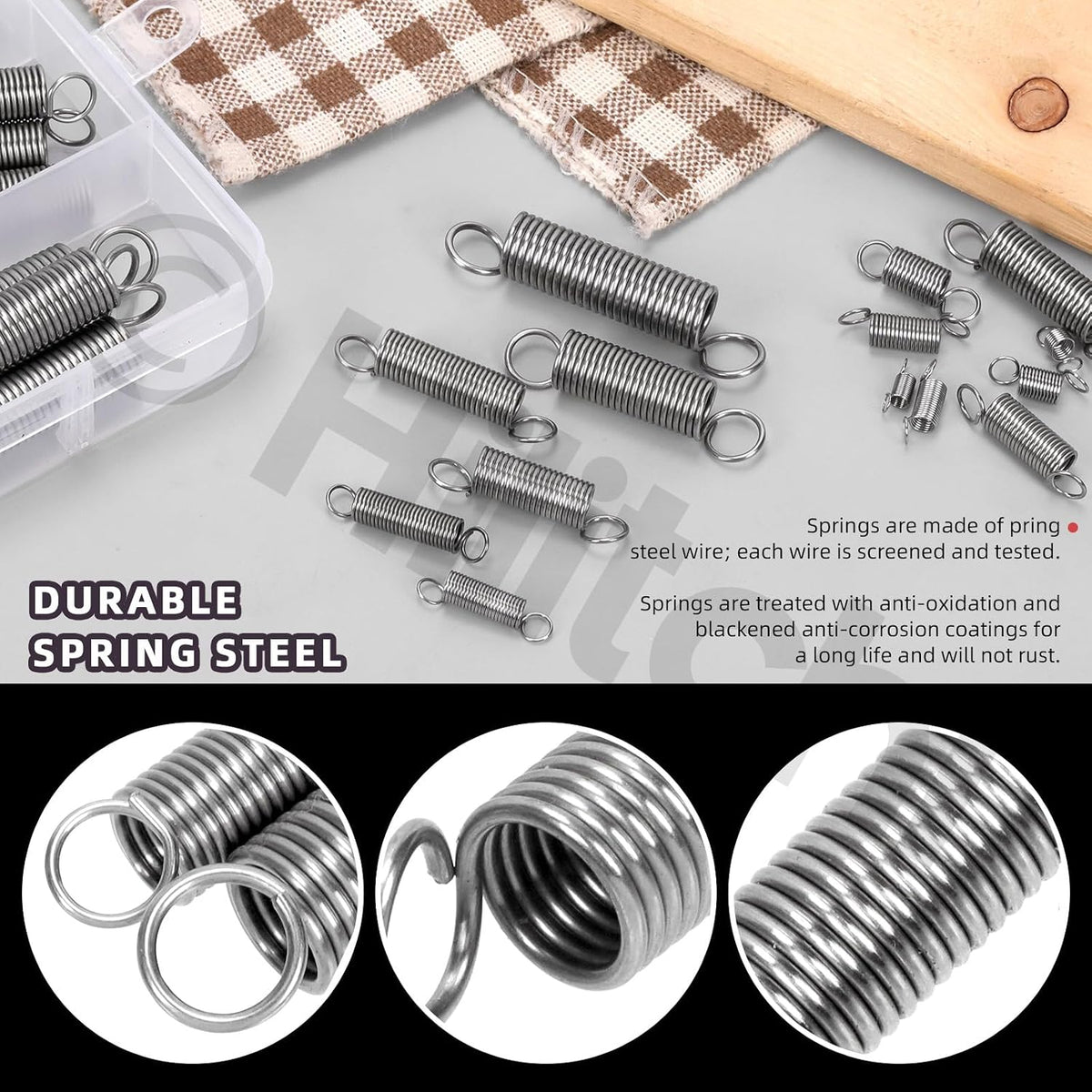 96Pcs 15 Sizes Extension Spring Assortment Kit Extension Spring Stainless Steel Springs Assorted Size Small Springs