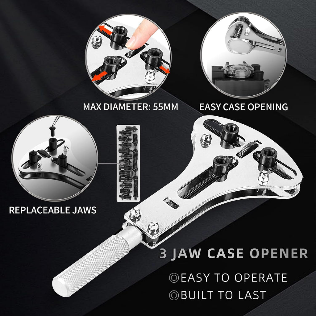 Watch Repair Kit, 151 PCS Professional Watch Battery Replacement Tool Kit, Watch Strap Bracelet Removal Tool with