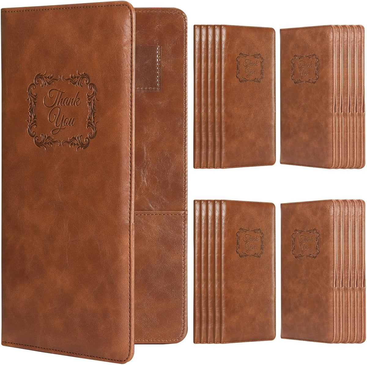 Restaurant Check Presenters - Customer Check Holder for Restaurants, Restaurant Bill Holder, Brown THX- 20 Pack