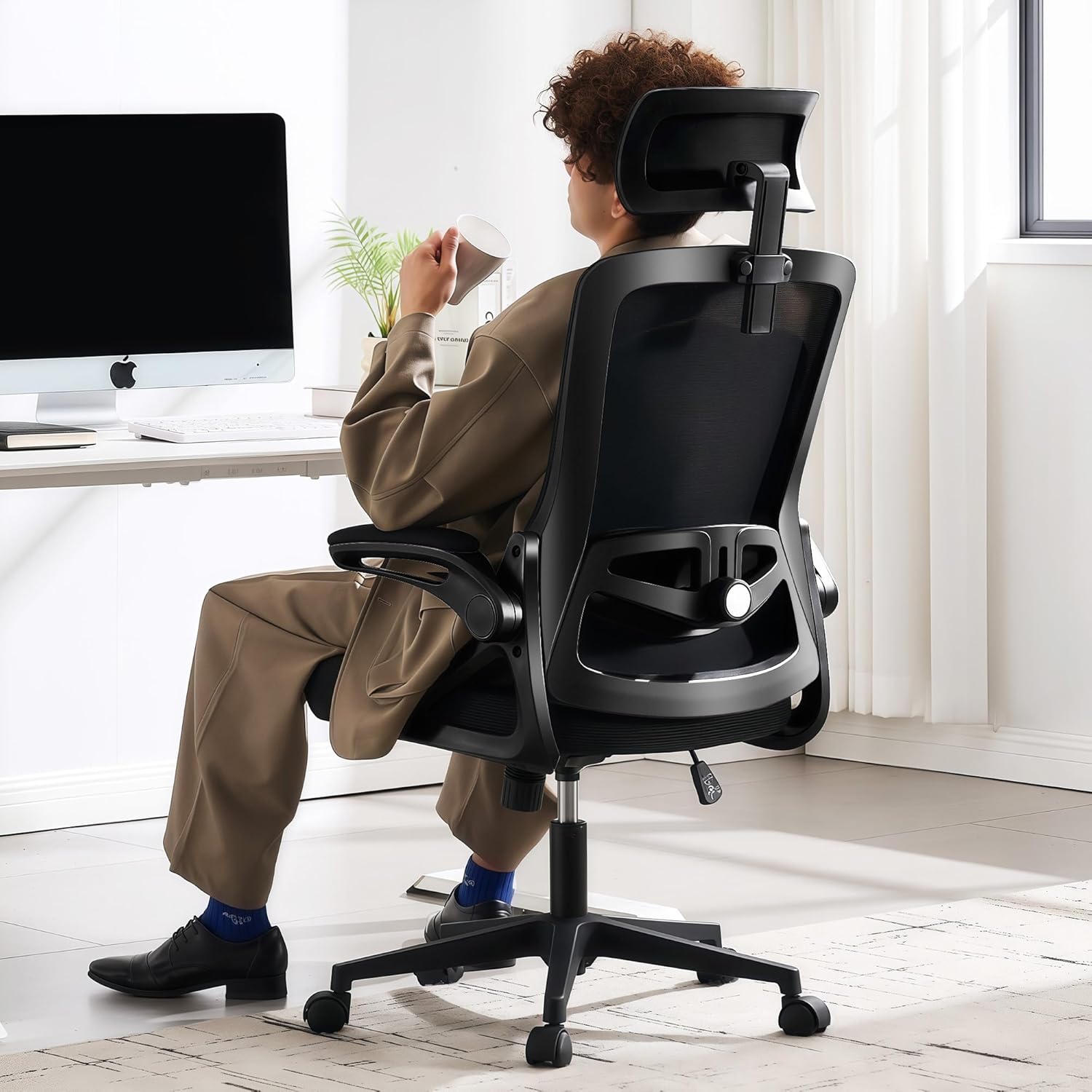 Ergonomic Office Chair, 400 LBS Computer Chairs with Adjustable Lumbar Support, Breathable Mesh Desk Chair Ergonomic