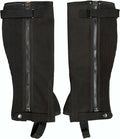 Half Chaps Black Amara Equestrian English Riding Unisex Adult Half Chap Premium Synthetic Amara Leather