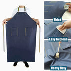 Rubber Apron Waterproof with Pockets, Heavy Duty for Dishwashing